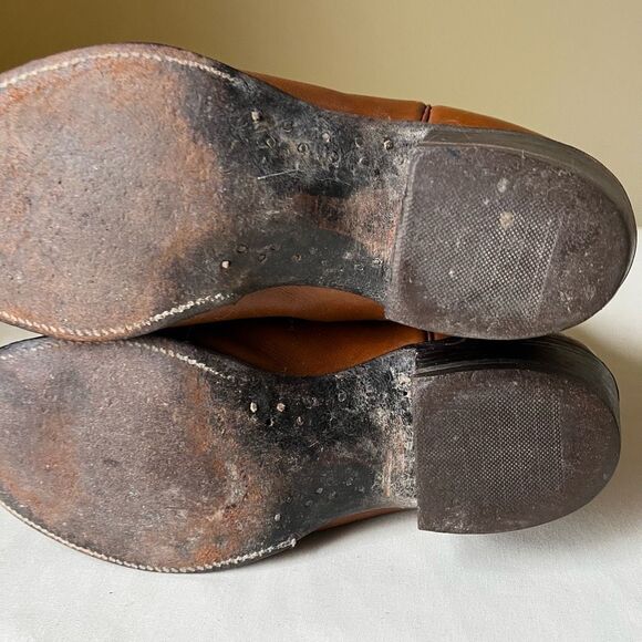 Vintage Nocona Cowboy Boots‎ Men's 8.5 D Brown Leather Lizard Wingtip Western - Picture 7 of 10